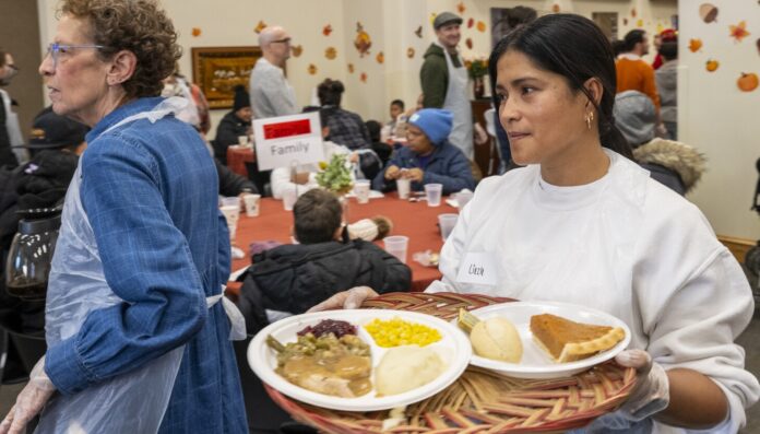 Thanksgiving is about food, football and parades. But the holiday is also about helping