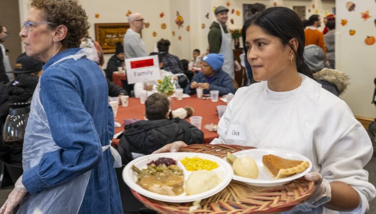 Thanksgiving is about food, football and parades. But the holiday is also about helping