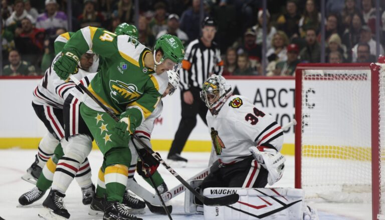 Wild beat Blackhawks: Petr Mrazek's rare blunder ends Hawks' point streak