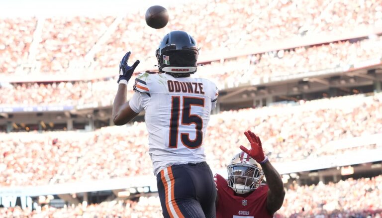 Bears WR Rome Odunze closing in on 5th in franchise's rookie receiving records