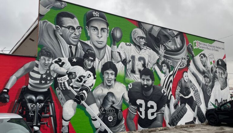 Chicago murals: Italian American athletes grace sports Hall of Fame painting in Dunning