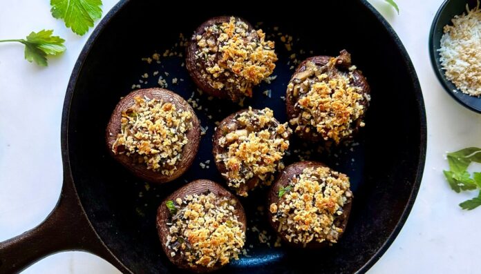 How to make stuffed mushrooms with duxelles filling