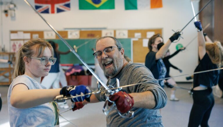 In swordplay classes, Columbia College students learn to fight with skill and die with style