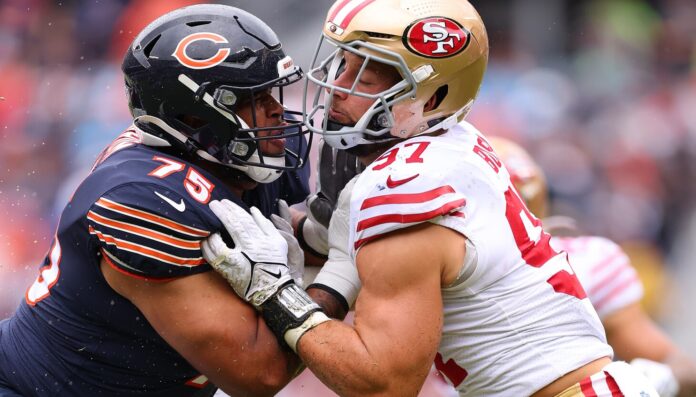 Niners rule out edge rusher Nick Bosa for Bears game